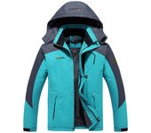 Women Men Winter Fashion Ski Snowboard Jacket Thermal Fleece Waterproof Fish Casual Work Rain Jacket Coat Windbreaker Parka