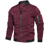 Spring Autumn Men's Bomber Jacket Casual Lightweight Jacket For Men Sports Windbreaker Zip Up Coat with Pockets Clothing