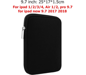 Universal Soft Tablet Liner Sleeve Pouch Bag for Kindle Case for iPad mini 1/2/3/4 Air 1/2 Pro 9.7 Cover For New iPad 2017/2018