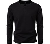 Autumn England Style Long Sleeve T-shirts Comfortable 300gsm Heavy Fabric Tops Fashion Buttons V Neck Vintage Cotton Casual Tees