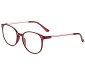 Men's and women's round metal reading glasses, ultra light spring hinge lenses, vision care, refractive power+2023~+1.00, 4.0