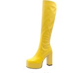 Botas De Tacón De Mujer, Botas De Tacón Cuadrado.