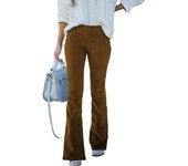 Elastic Waist Corduroy Woman Trousers Trends 2025 Autumn Clothing Flare Pants for Women Original Slacks Outfits One Size Xxl 90s
