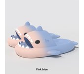 Explosión cambio gradual zapatillas de tiburón 4 cm fondo grueso paso en la mierda divertidas zapatillas geniales