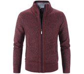 Nuevo cárdigan de otoño e invierno para hombre con cuello alto grueso y chaqueta de terciopelo