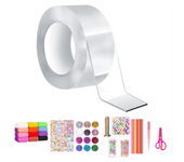 DIY Blow Bubble Nano Tape Double Sided Tape Nano Tape Sticky Ball Tape Crafts Tape Decompression Toys Kids 1 Roll
