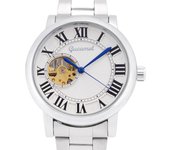 Hollow reloj mecánico automático números romanos moda reloj mecánico para hombres