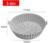 Air Fryer Silicone Basket Tray 20/23cm Round Square 4/5/6/8 Liters XXL Shape Airfryer Case Protector Pan Mold er