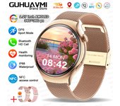2025 New NFC Relojes inteligentes para mujeres Watch 4 Mini Smart Watch Women 1.27 inch AMOLED GPS Track Heart Rate Clock Bluetooth Call IP68 Waterproof Lady Smartwatch+Box,Luxury gifts for Women