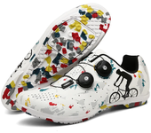 Zapatillas de ciclismo profesionales para hombre y mujer, zapatos antideslizantes para bicicleta de montaña y carretera, zapatillas de carreras de Motocross