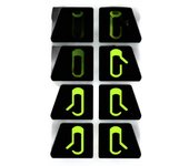 8Pcs/Set for Car Door Open Exit Sticker Luminous Button Kit