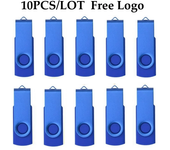 10pcs/lot Metal USB 2.0 Flash Drive 64GB 32GB 16GB 8GB 4GB Pen drive usb flash Pendrive U Disk Memoria Cel Usb Stick for Gifts
