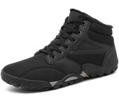Hombres Mujeres Descalzo Botas de Nieve Caliente Zapatos de Piel Suela Ancha Senderismo Zapatos de Invierno