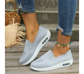 Mocasines de tenis para mujer, zapatillas ortopédicas, zapatos vulcanizados para mujer, zapatos de malla transpirable con plataforma, zapatos sin cordones de mujer