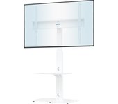 TV Pie Universal para TV de 30-70 Pulgadas de Plasma LED OLED LCD, Ajustable en Altura, TV Suelo con Estantes de Vidrio Templado de 2 Niveles, hasta 40 Kg, VESA MÁX. 600x400 mm