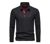 Nueva chaqueta de algodón con solapa para hombres de primavera y otoñoPOLOCamisa de manga larga bordada casual para hombres