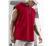 Nuevo jersey casual deportivo casual camiseta para hombre de moda sin mangas con capucha suelta