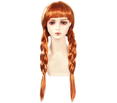 Anna Cosplay Wig Princess Braided Long Brown Wavy Heat Resistant Synthetic Hair Anime Elsa Dress Up Cosplay Halloween Party Wigs
