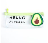 Kawaii Fruit Pencil Case Cute Avocado Kids Gift School Pencil Box Pencilcase Transparent Pencil Bag School Supplies Stationery