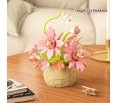 Flower Basket Succulents Building Blocks Everlasting Flower Bonsai Gardens Romantic Bricks DIY Potted Plants Model Kids Kits Toy