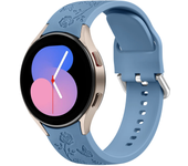 Correa de reloj grabada con flores de 20mm para Samsung Galaxy Watch 6/5/4 40mm/44mm 5Pro 45mm Watch 6 4 Classic 43mm/47mm 42mm/46mm