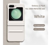Luxury Official Leather Cover Case For Samsung Galaxy Z Flip 5 with Glass Screen Protector Touch Pen