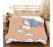 Kawaii Bubu and Dudu 3D Printing Anime Bedding Set Duvet Cover Comforter Bed Single Twin Full King Queen Size Bedding Set Kids