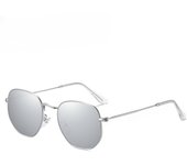 Nuevas gafas de sol polarizadas poligonales con estilo, montura de gafas anti-azules de metal