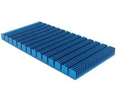 High Quality Radiator Fin 150X74X10MM Mobile Phone Cooling Heatsink Radiator Cutting Slot Blue Aluminum Heatsink