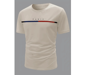 Paris Theme Pattern Print Men's ComfortableT-shirt,Pattern T-shirt Men's Summer Wear,Men's Clothing