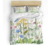 Black And White Butterfly Flower Art 3pcs Bedding Set For Bedroom Double Bed Home Textile Duvet Quilt Cover Pillowcase
