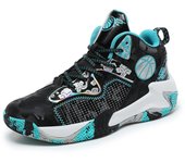 Brand Men High-Top Leather Basketball Shoes Outdoor Non-slip Training Sneakers Sports Shoes Casual Breathable Tennis Shoes