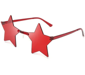 Gafas de sol de estrella de hoja fina Color océano Sin marco Personalidad Dazzle Ball Sun Candy Color Un espejo
