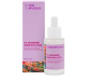 Good Molecules 5% Niacinamide with Ectoin 30ml/1oz Gentle Facial Serum for Enlarged Pores, Texture, Tone, Hydrating - Anti Aging