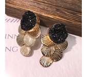 Vintage Trendy Earrings for Women Girl Alloy Gold Colorful Resin Fashion Jewelry Wedding Party Christmas Gift