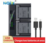 HQIX for Sony ZV-E10 DSC-RX10III RX10II NEX-6 7 3 C3 3N 5N 5T 5R 5C F3 E10 ILCE-QX1 A7M2 A7S Camera NP-FW50 Dual Charger Battery