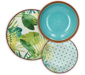 ‎34 x 28,5 x 34 cm Vajilla de 18 piezas, Porcelana, Multicolor