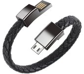 Bracelet USB Charging Cable Outdoor Portable Leather Mini Micro USB C Charger Data Cable For iPhone Samsung HUAWEI Xiaomi Redmi
