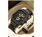 Reloj cuadrado de hombre reloj de moda reloj mecánico de cuarzo resistente al agua