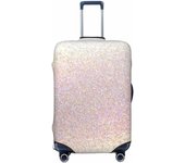 Glitter Light Pearl Luggage Cover Washable Elasticated Luggage Covers for Suitcase tsa Approved Stylish Dust and Scratch Resistant Luggage Case Protector for Kids and Adults