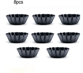 Non-stick Ripple Carbon Steel Tart Quiche Flan Pan Mold Egg Tart Cupcake Muffin Baking Mould Pastry Tartlet Pans Bakeware Tools