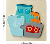 Kids Colorful 3D Puzzles Montessori Games Cartoon Animals Jigsaw Puzzle Children Educational Wooden Toys for Children
