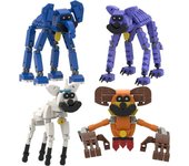Smiling Criter Building Block Set 4pcs Horror Game Model Playset Cute Collectible Animal Brick Kit