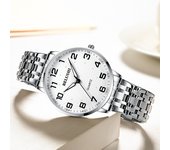 Pareja luminosa reloj de pulsera a prueba de agua cuarzo relojes para hombres