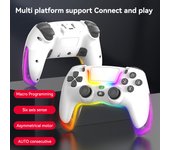 For PS4 Wireless Gamepad Controller RGB Lighting Effect Auto Burst Compatible With PS3/Nintendo Switch/PC/Android V3/HID Handle