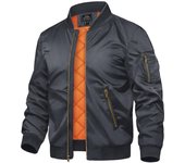 Men's Jackets-Bomber Jacket Fall Winter Warm Windbreaker Full Zip Casual Padded Coats