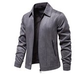 Chaqueta de ante con solapa para hombre, abrigo de tendencia de moda para exteriores, otoño e invierno, nuevo