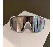 Bicycle riding glasses white frame transparent large frame outdoor sunglasses windproof sand ultraviolet sunglasses