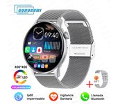 2024 New NFC Reloj inteligente Men 466*466 Screen GPS Track Sport Watches Women Magnetic Charging Bluetooth Call ECG Smartwatch