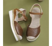 Sandalias de tacón de cuña para mujer, zapatos de verano